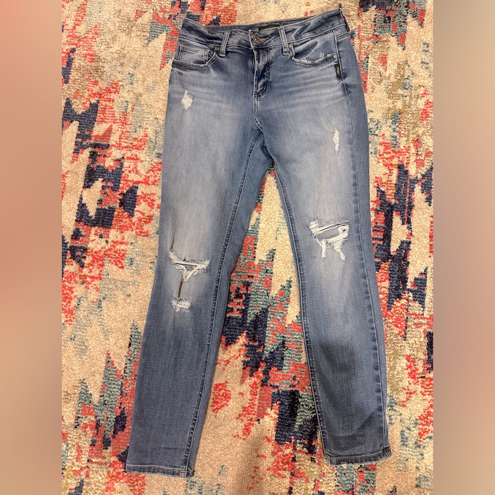 Silver Suki Skinny Jeans, Size W29/L29